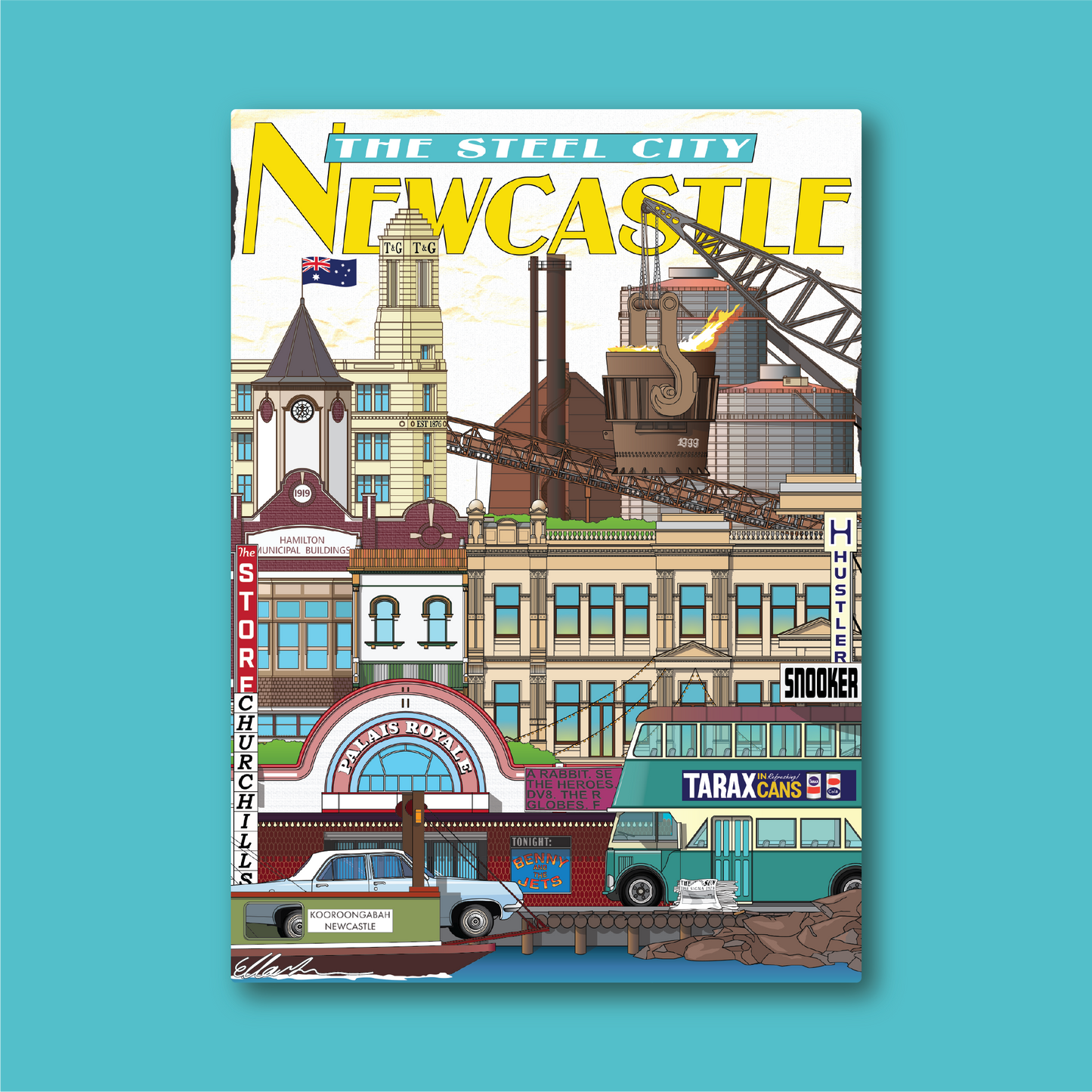 NEWCASTLE 'The Steel City' MAGNET