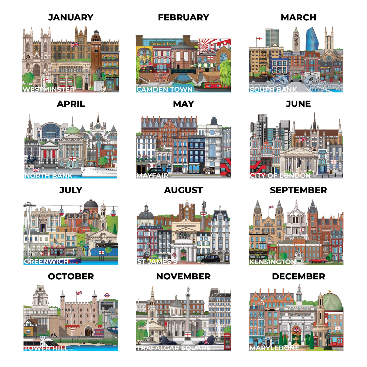 LONDON 2026 CALENDAR